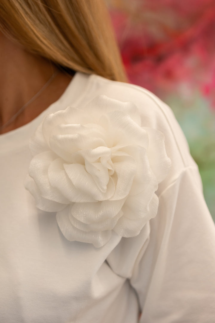 Forudbestilling - Valentin Studio - Rose T-shirt - White T-shirts 