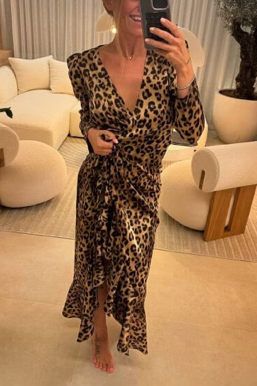 Forudbestilling - Valentin Studio - Senorita Leopard Dress - Leopard Kjoler 
