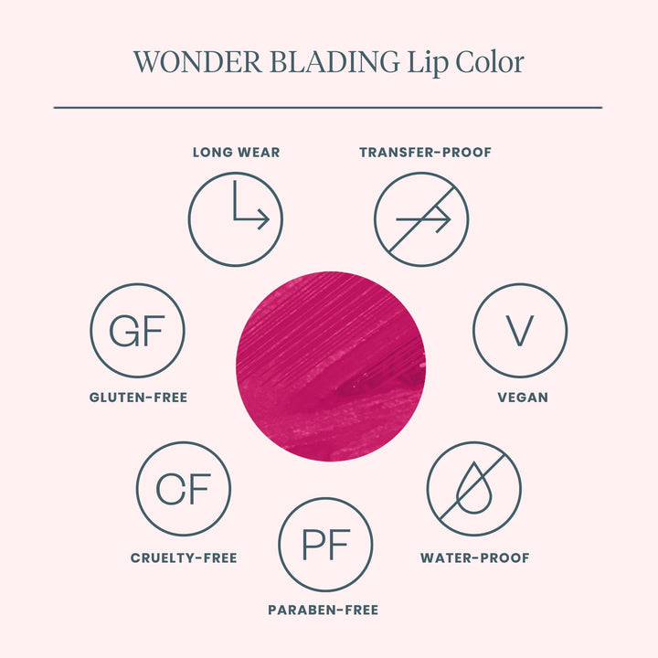 Forudbestilling - Wonderskin - Wonder Blading Lip Stain Kit DARLING - Darling (Bright Plum) Læbestift 