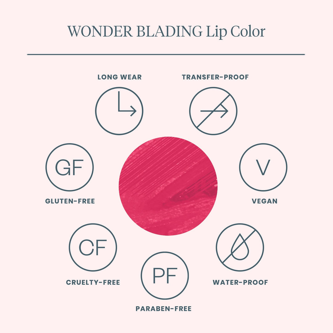 Forudbestilling - Wonderskin - Wonder Blading Lip Stain Kit SWEETHEART - Sweetheart (Hot Pink) Læbestift 