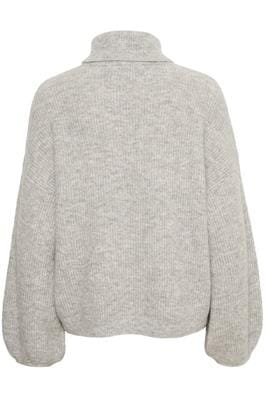 Gestuz - AlphaGZ ls rollneck - Light grey melange Strikbluser 