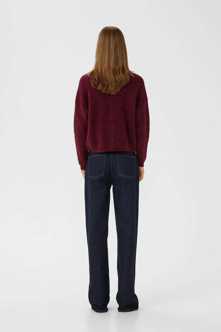 Gestuz - Alphagz Short Cardigan 10906463 - 107340 - Blood Red Mélange Cardigans 
