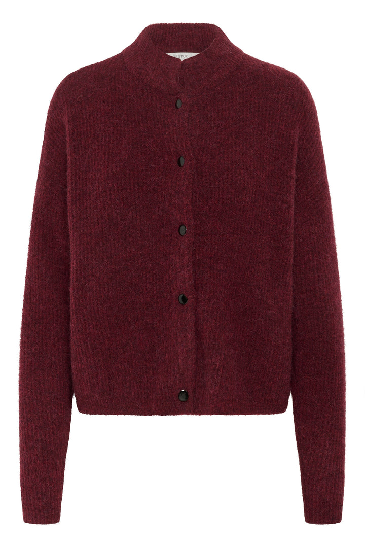 Gestuz - Alphagz Short Cardigan 10906463 - 107340 - Blood Red Mélange Cardigans 