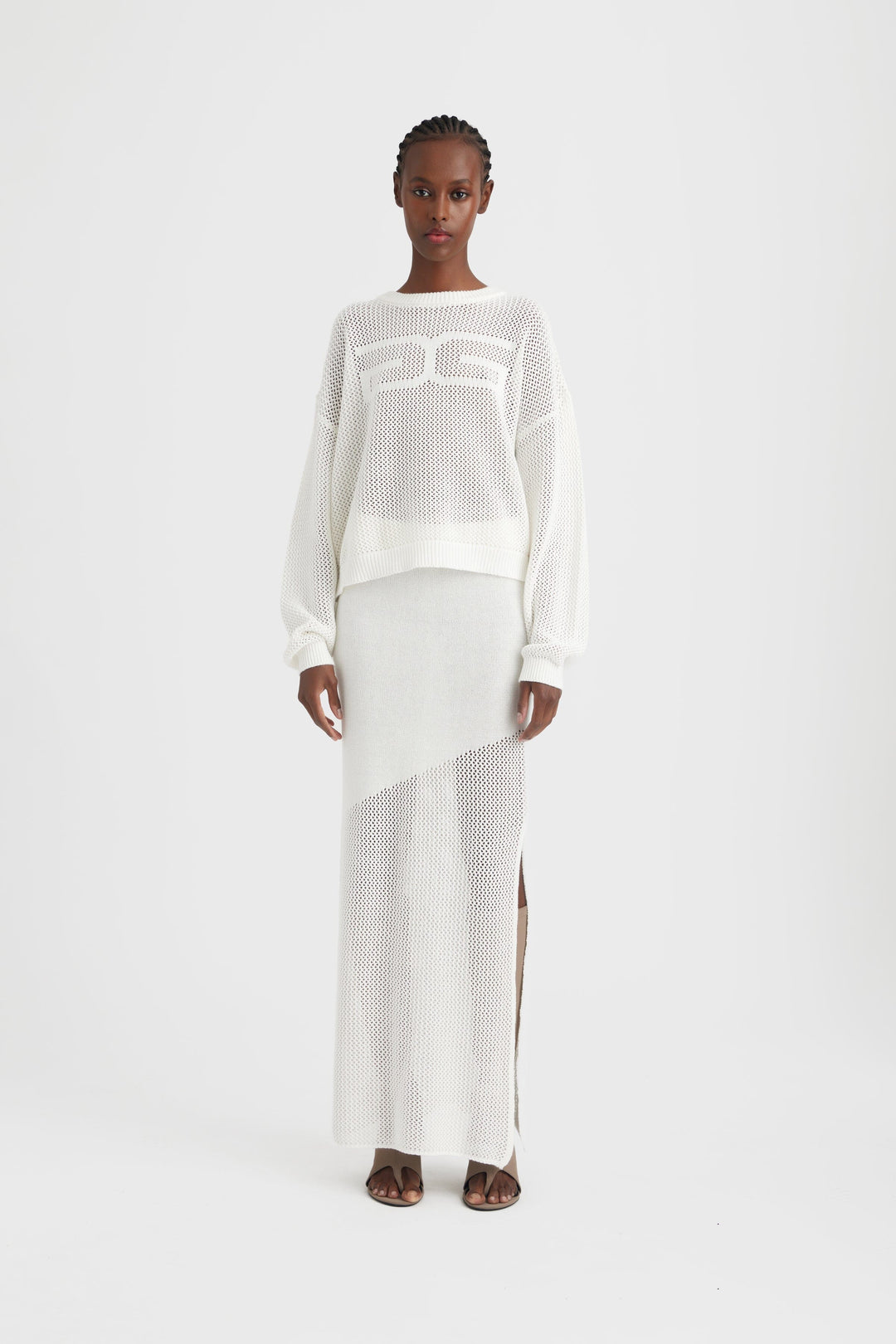 Gestuz - CarryGZ pullover - Egret Strikbluser 