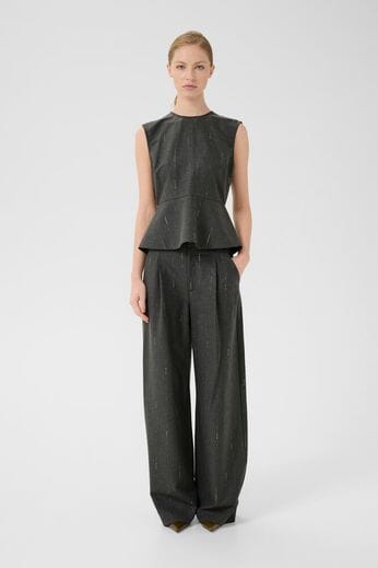 Gestuz - Gzadira Pants 10910708 - 100494 - Dark Grey Melange Bukser 