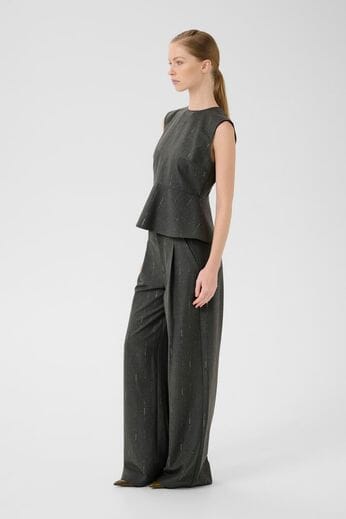 Gestuz - Gzadira Pants 10910708 - 100494 - Dark Grey Melange Bukser 
