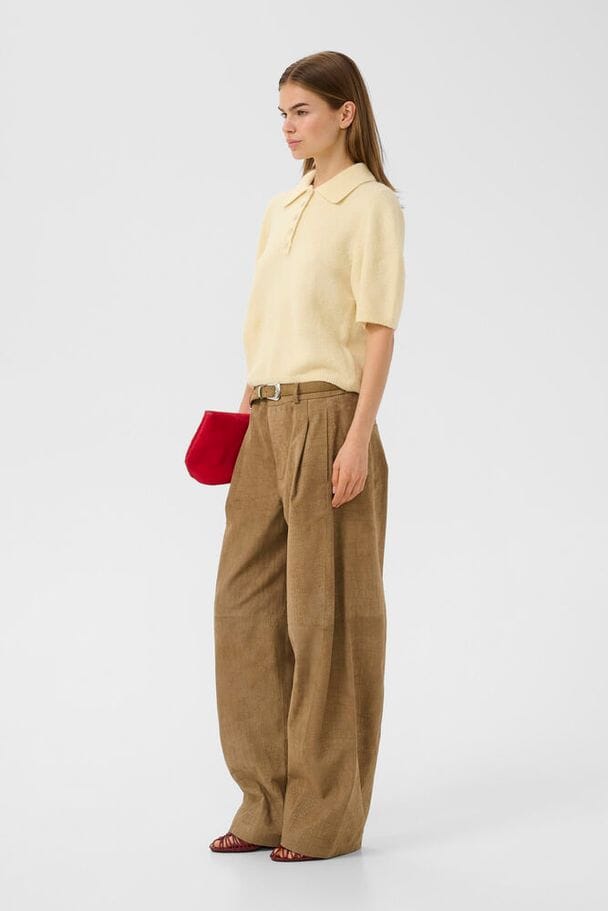 Gestuz - Gzalpha Ss Polo Pullover 10910852 - 109240 - Frozen Dew Mélange Strikbluser 