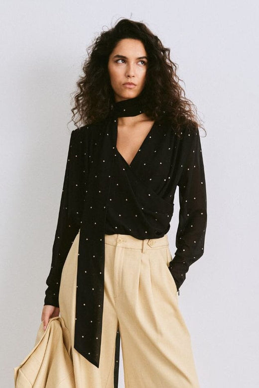 Gestuz - Gzdorthie P Blouse 10911034 - 109160 - Khaki Dot Bluser 