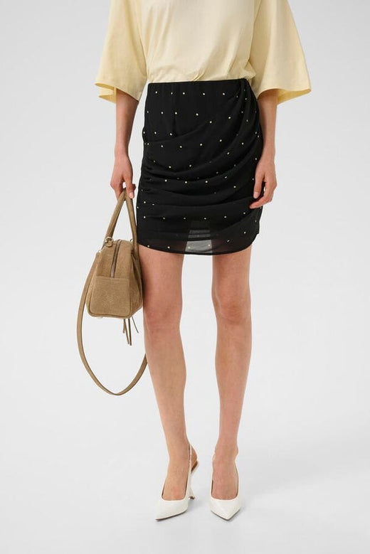 Gestuz - Gzdorthie P Skirt 10911036 - 109160 - Khaki Dot Nederdele 