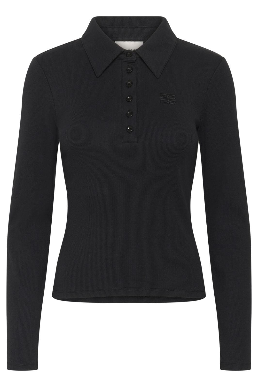 Gestuz - Gzdrew Ls Polo Top 10910690 - 100017 - Black Bluser 