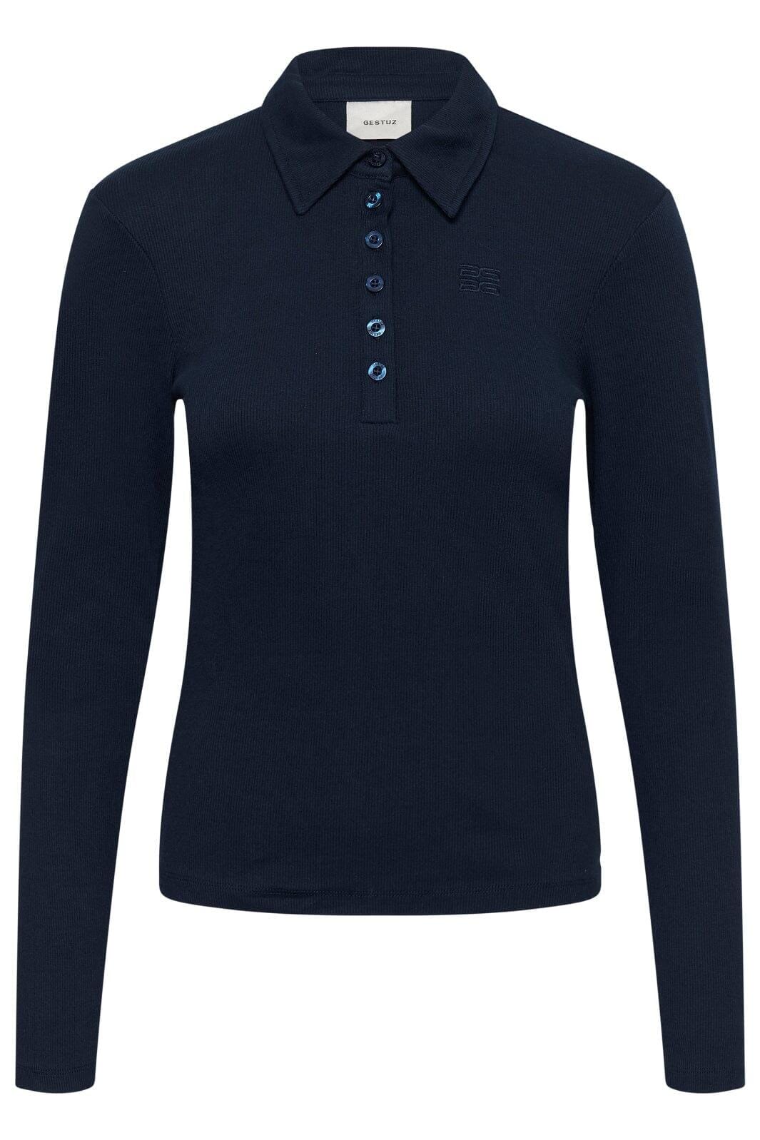 Gestuz - Gzdrew Ls Polo Top 10911272 - 193922 - Sky Captain Toppe 