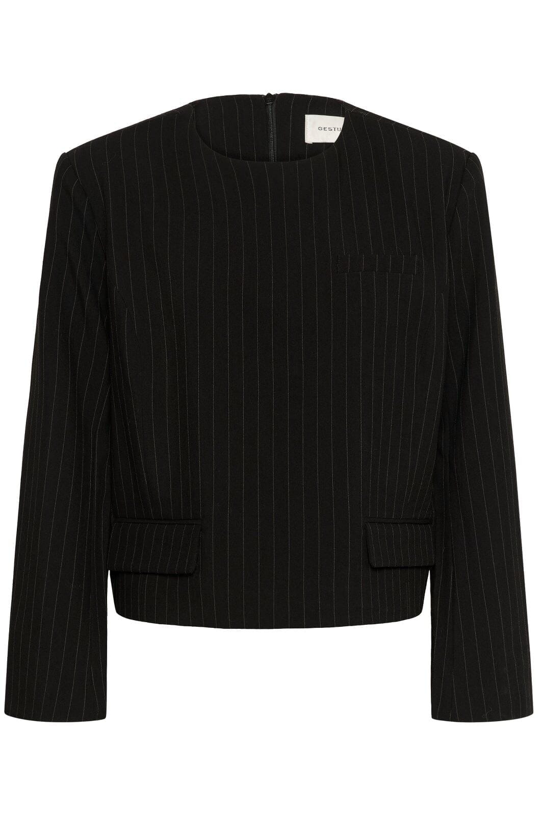 Gestuz - Gzjoelle Blouse 10910883 - 105270 - Black Pinstripe Bluser 