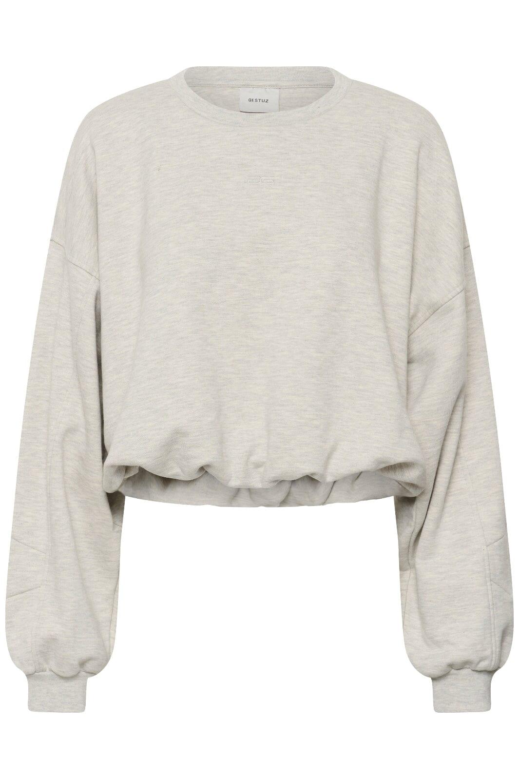 Gestuz - Gzkahla Mel Sweatshirt 10911430 - 108958 - Ultra Light Grey Mélange Sweatshirts 