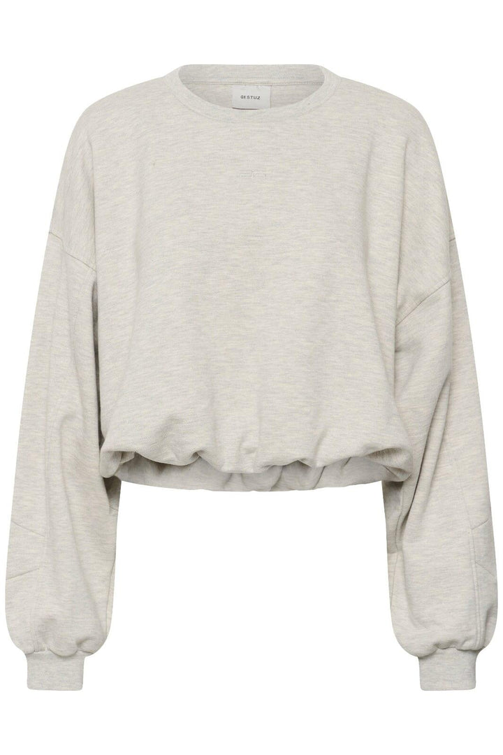 Gestuz - Gzkahla Mel Sweatshirt 10911430 - 108958 - Ultra Light Grey Mélange Sweatshirts 