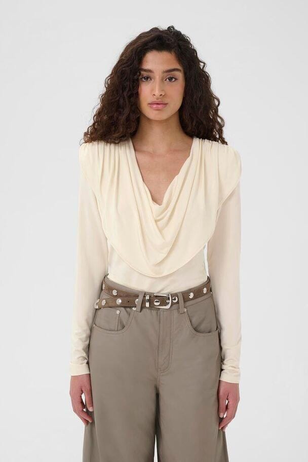 Gestuz - Gzlaily Ls Top 10910980 - 110103 - Egret Bluser 