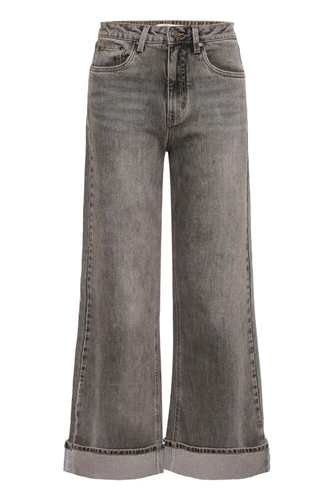 Gestuz - Gzsara Wide Jeans 10910809 - 102235 - Washed Light Grey Jeans 