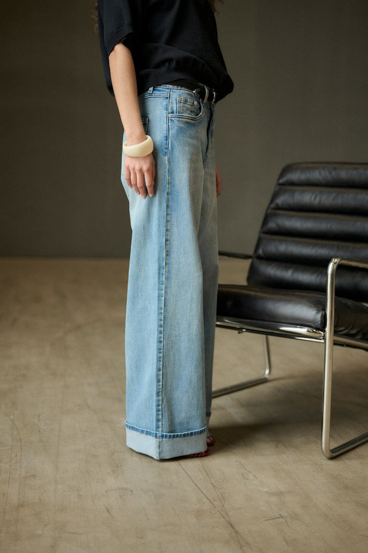 Gestuz - Gzsara Wide Jeans 10910809 - 104590 - Washed Blue Jeans 