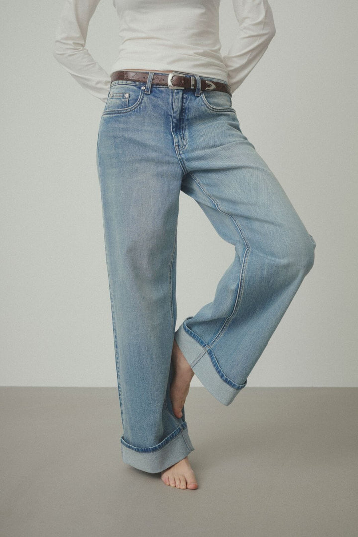 Gestuz - Gzsara Wide Jeans 10910809 - 104590 - Washed Blue Jeans 