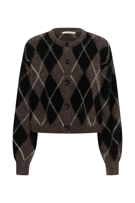 Gestuz - Gzsida Multi Cardigan 10911509 - 1000153 - Black/Chestnut/Ivory