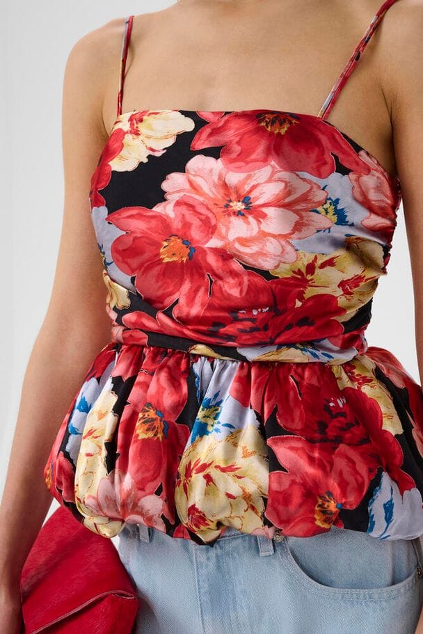 Gestuz - Gzsigrida P Silk Top 10911035 - 109158 - Dessert Flower Multi Toppe 