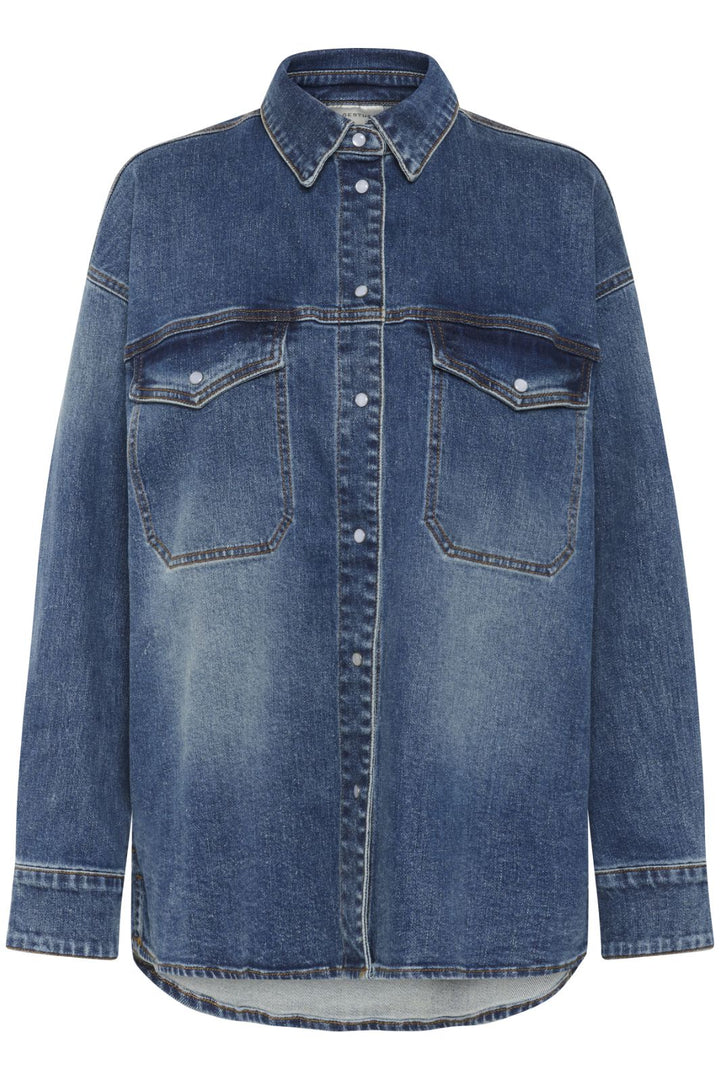 Gestuz - Gzviva Oz Shirt 10910575 - 108303 - Vintage Blue Denim Skjorter 