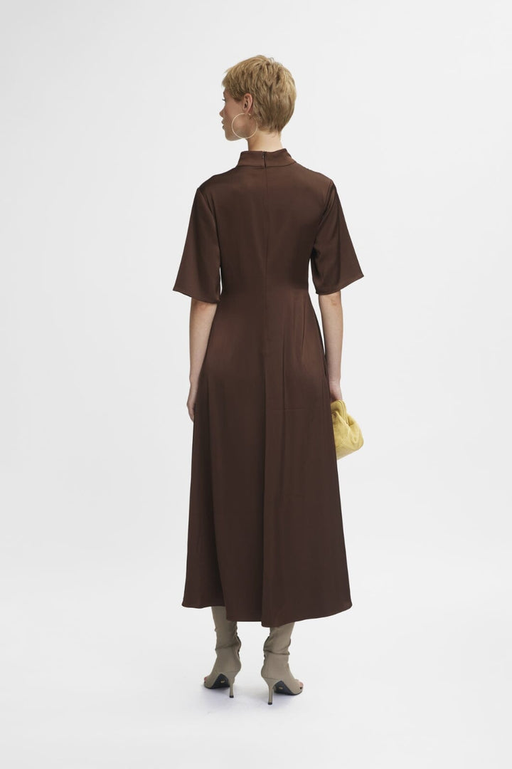 Gestuz - HarperGZ knot long dress - Dark brown Kjoler 