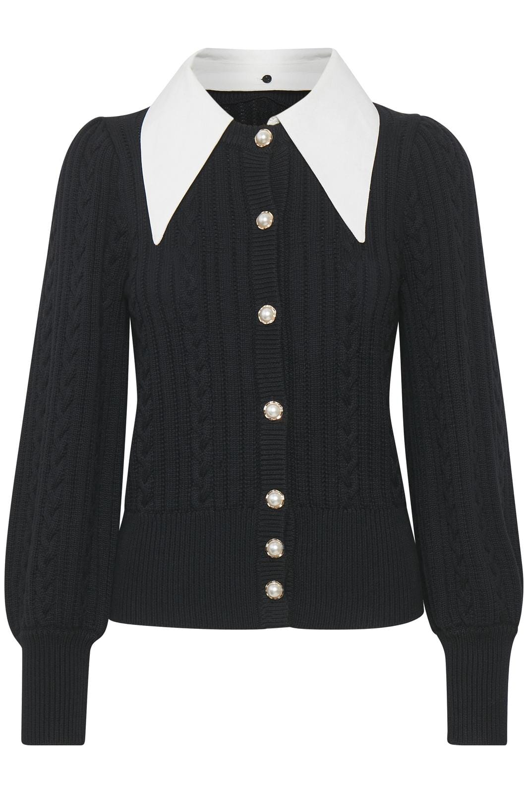 Gestuz - RawanGZ collar cardigan - Black