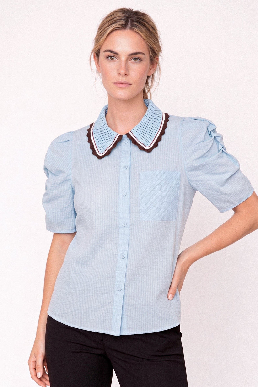 Gossia - Allygo Blouse G2811 - Light Blue Bluser 