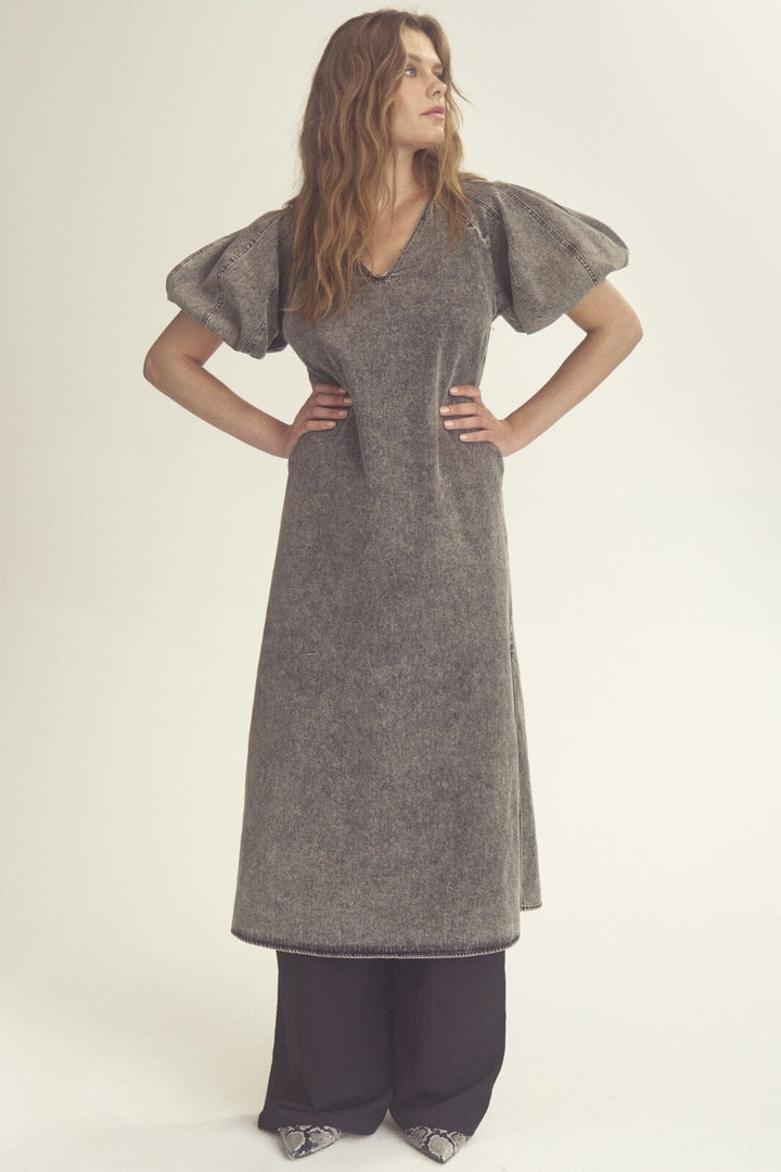 Gossia - Anninago Dia Dress G2738 - Black Snow Wash Kjoler 