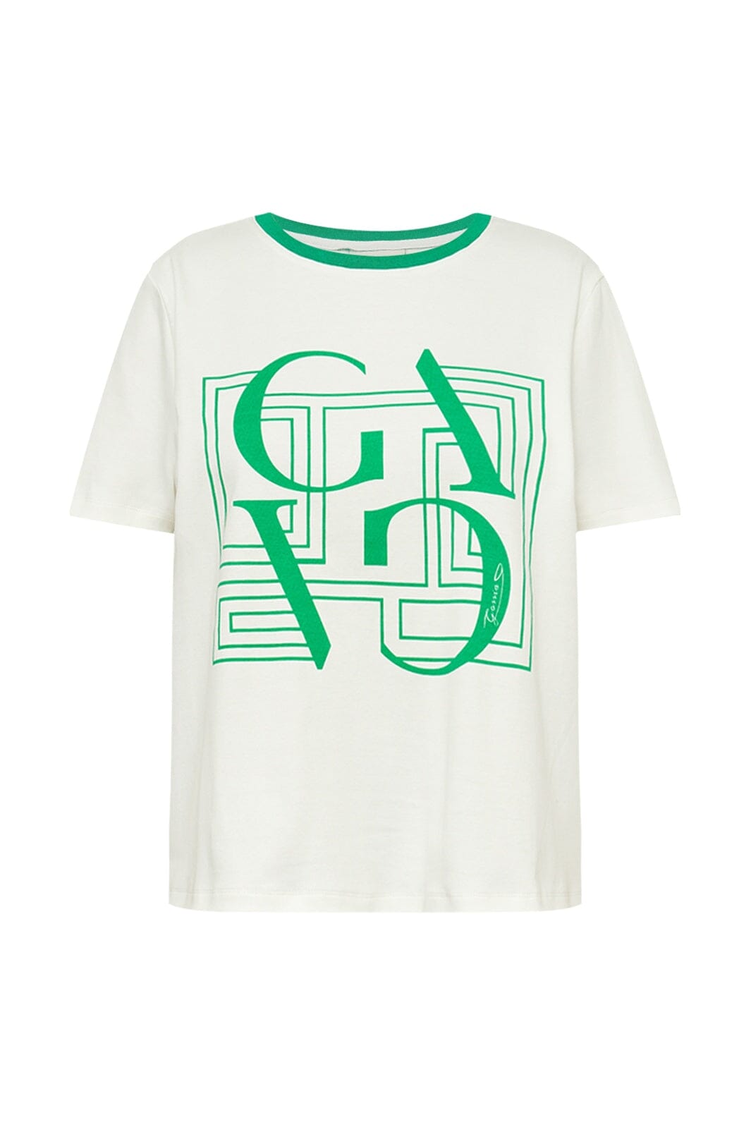 Gossia - Basgo Tee G2850 - Creme Diamond Green