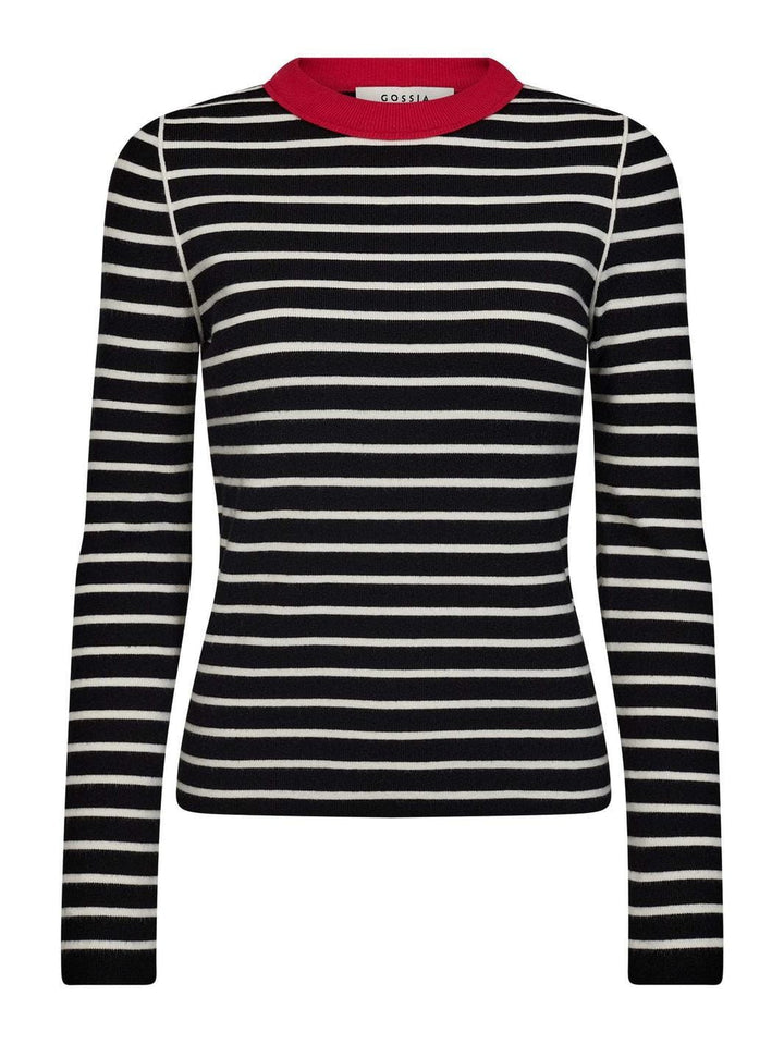 Gossia - Fabiolago Jumper G3116 - Black / Off-White Stripes T-shirts 