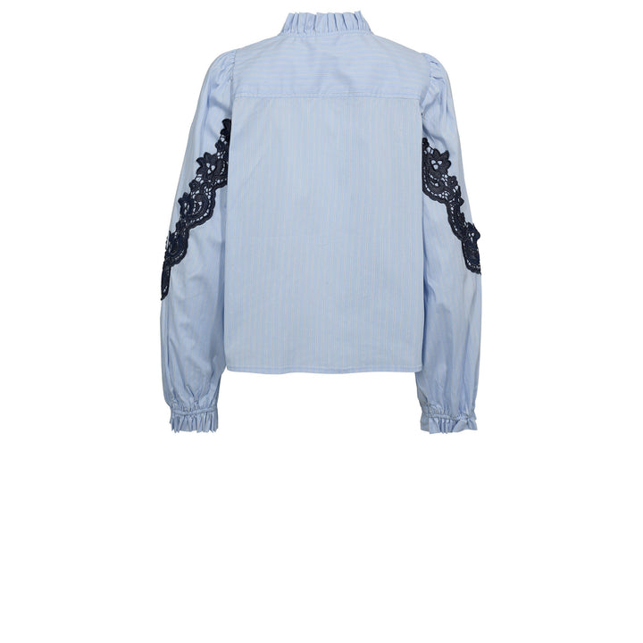 Gossia - Olinego Blouse G2730 - Blue Striped Bluser 
