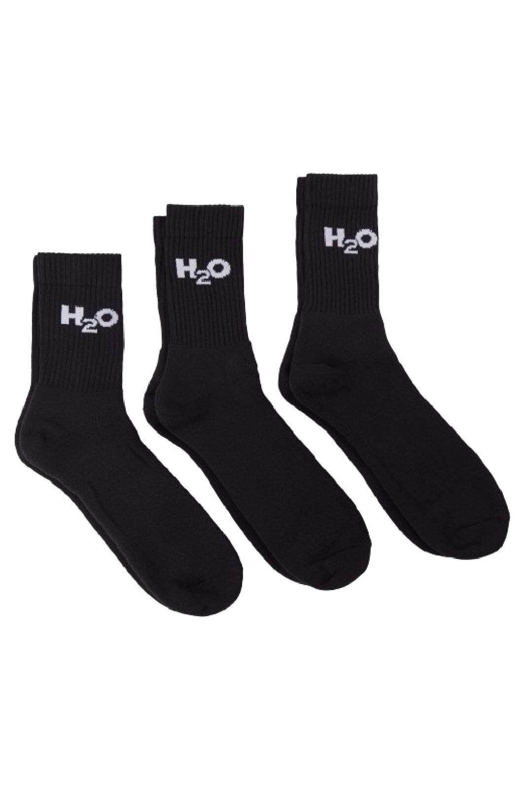 H2O - 3-Pack Sock - 3500 Black Strømper 