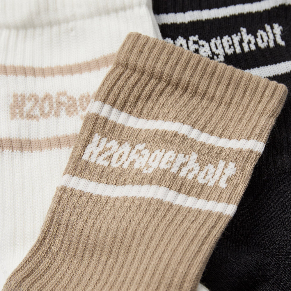 H2O Fagerholt - New Suck Socks - 7891 Black/White/Creamy Grey Strømper 