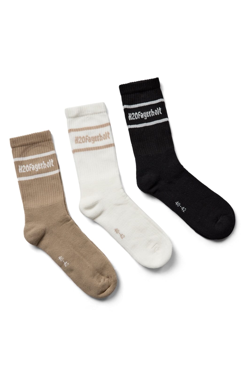 H2O Fagerholt - New Suck Socks - 7891 Black/White/Creamy Grey Strømper 