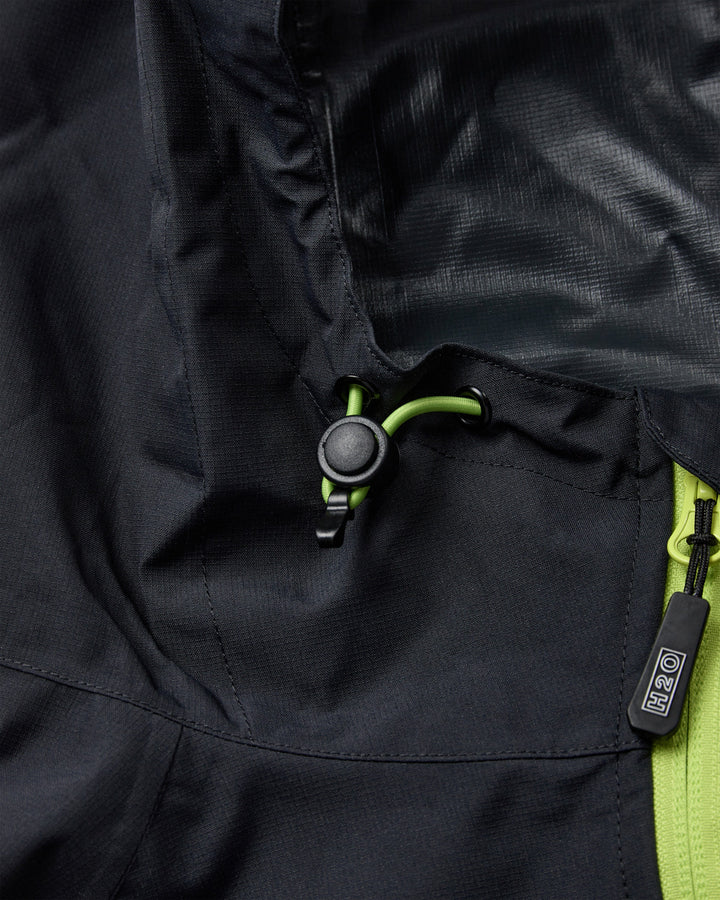 H2O - H2Rømø Festival Lw Rain Jacket Packable 100980-2 - 7021 - Navy/Lime Regntøj 