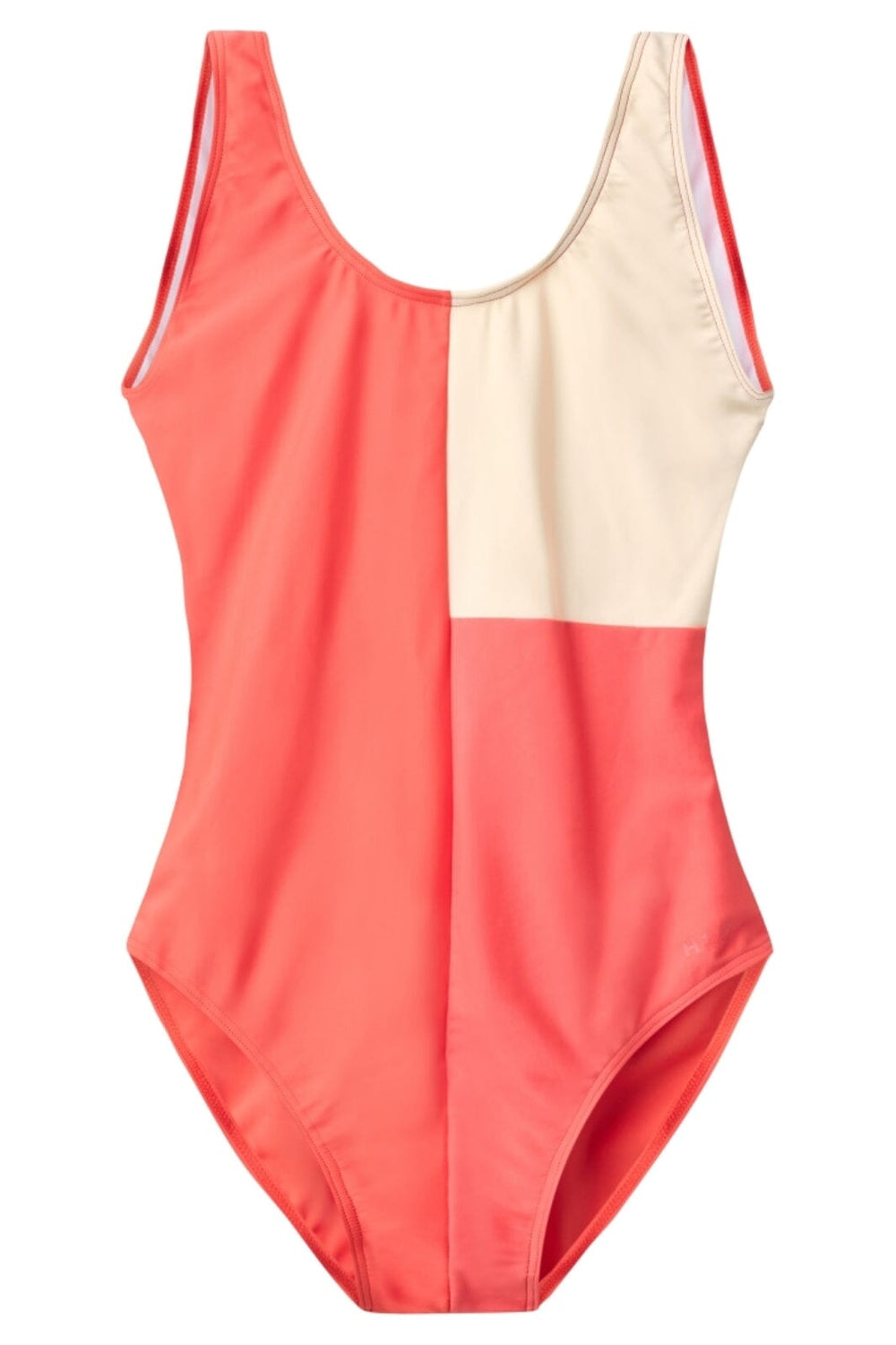 H2O - Møn Colorblock Swim Suit - 7710 Pumpkin/Light Peach Badedragter 