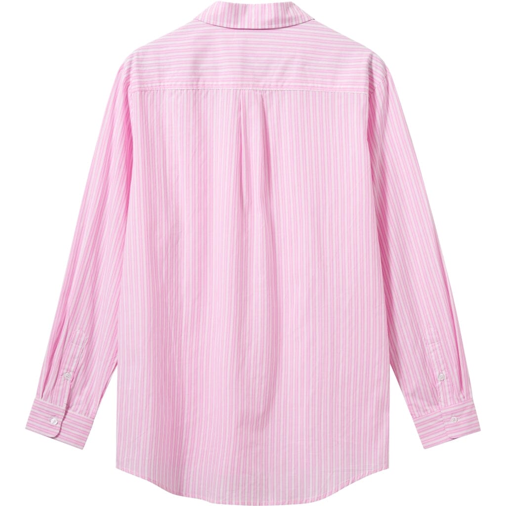 H2O - Rønne Essential Pajamas Shirt L/S 101018-1 - 7093 - Pink/White Skjorter 