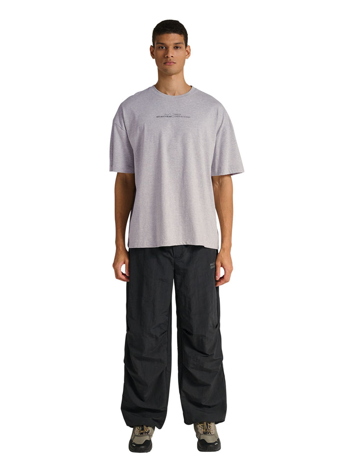 Halo - Graphic Boxy T-Shirt 230418 - 2010 - Light Grey Melange T-shirts 