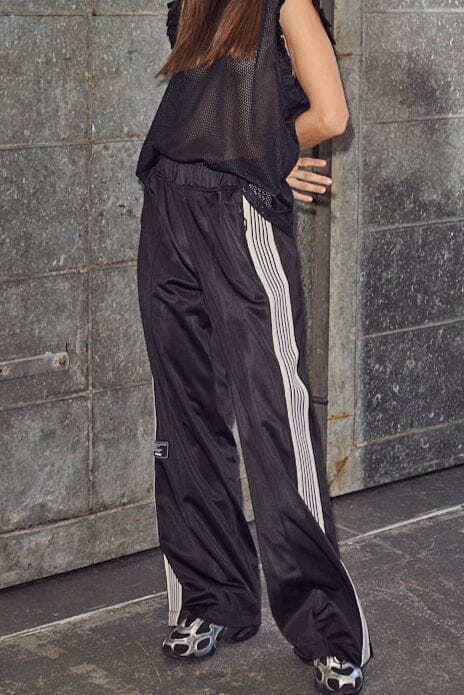 Haute L'Amitié - Baggy Track Tall Pants HL10071 - Black Bukser 