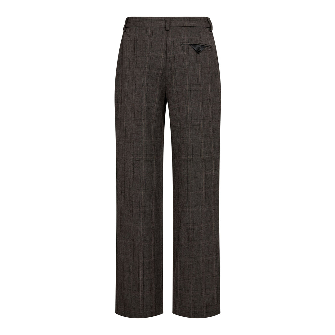 Haute L'Amitié - Check Fit Plain Pant HL10845 - Mocca Bukser 