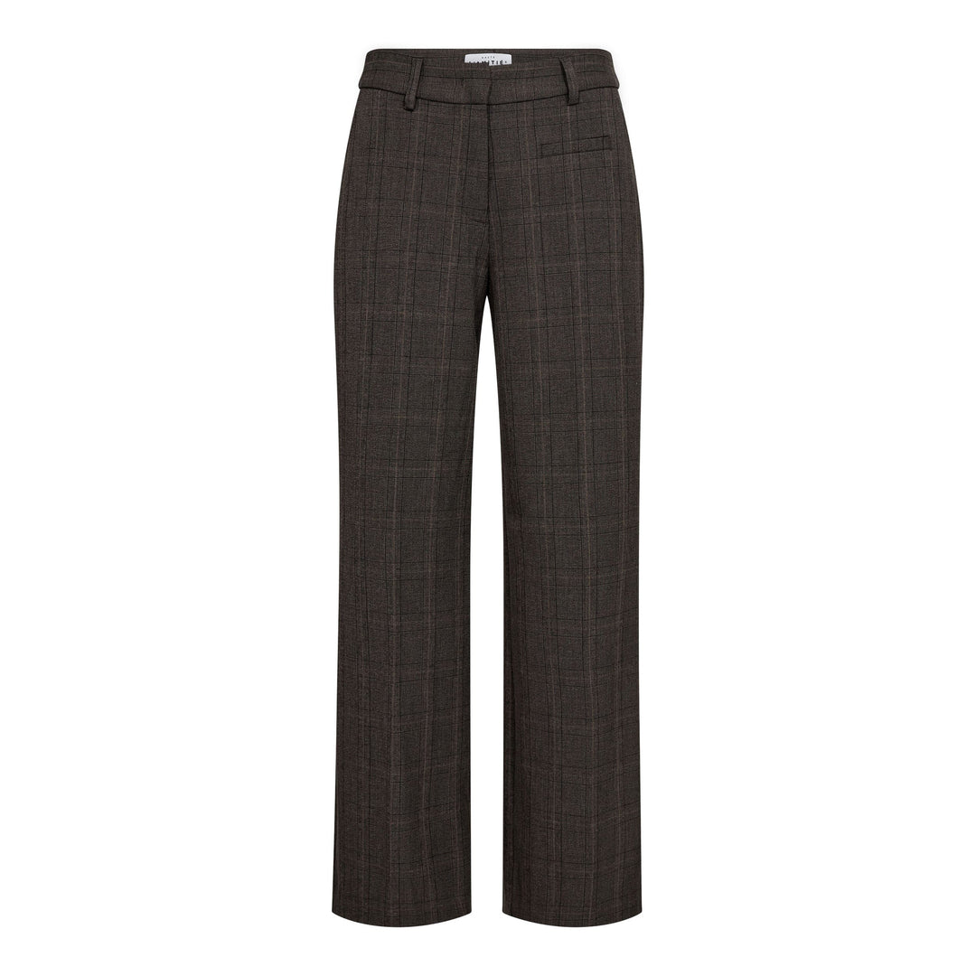 Haute L'Amitié - Check Fit Plain Pant HL10845 - Mocca Bukser 