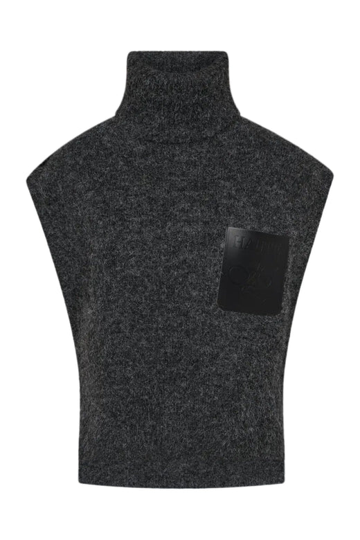 Haute L'Amitié - Darcia Pocket Knit Vest Hl10978 - Antracit Melange Strikbluser 
