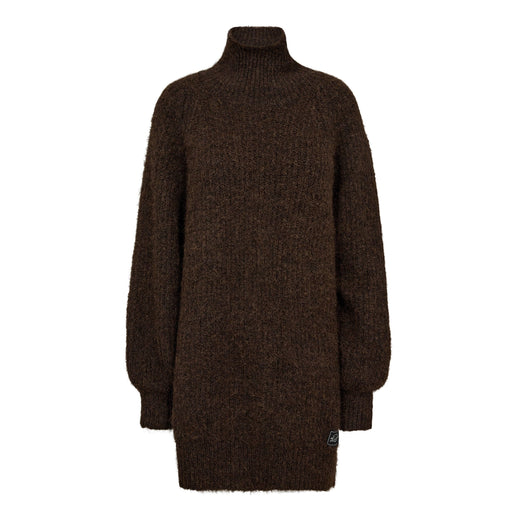 Haute L'Amitié - Darcia Rib Collar Knit HL10662 - Mocca Strikbluser 