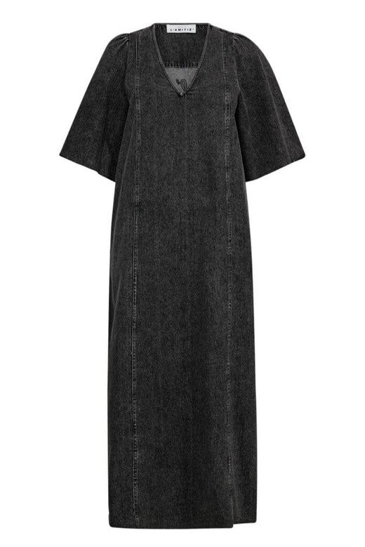 Haute L'Amitié - Denim Hem Dress Black HL10357 - Washed Black