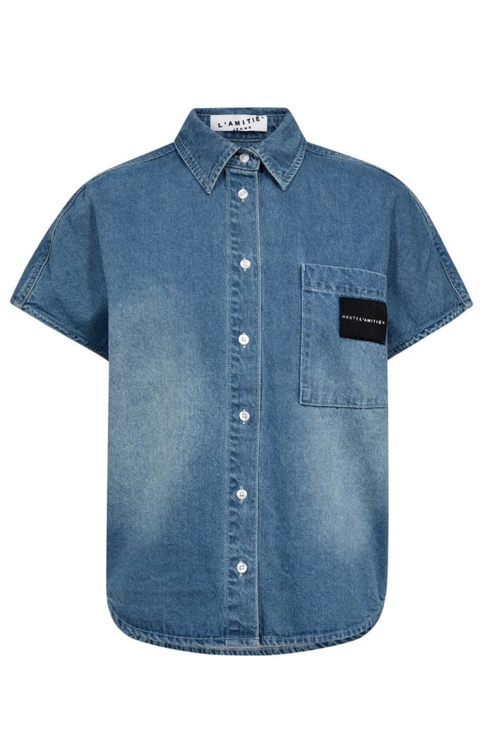 Haute L'Amitié - Denim Ns Logo Shirt HL10593 - Used Denim
