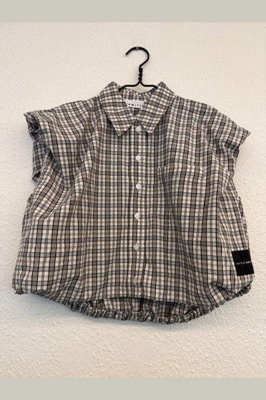 Haute L'Amitié - Dinnie Ns Mini Check Shirt HL10847 - Off-White/ Beige