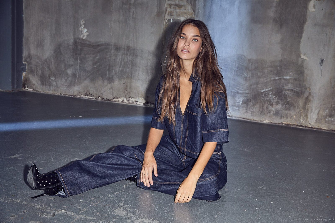 Haute L'Amitié - Drew Denim Top Unwashed HL10556 - Unwashed Denim Skjorter 