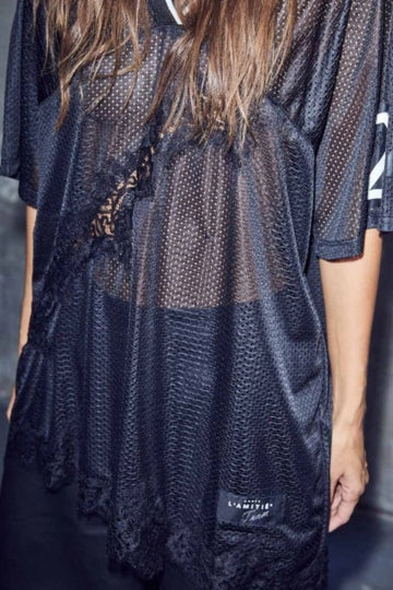 Haute L'Amitié - Summer Lace Ss Tee Dress HL10644 - Black