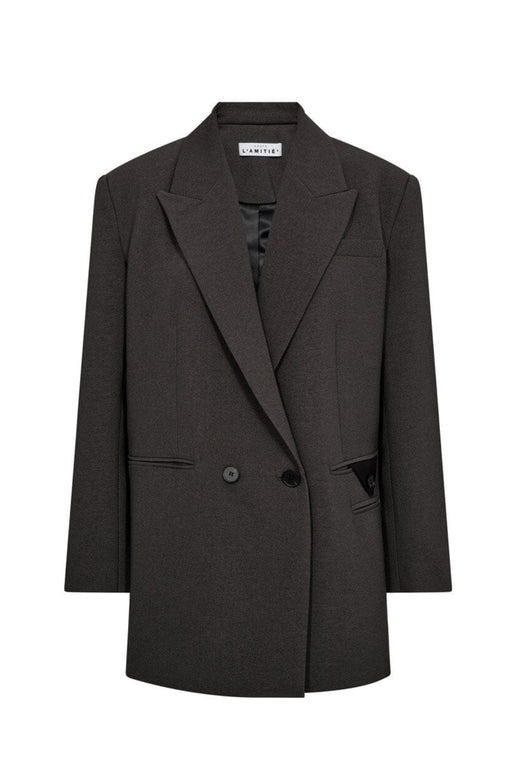 Haute L'Amitié - Emerald Oversize Triangle Blazer HL10463 - Dark Grey